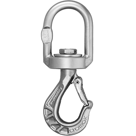 Swivel load hooks with bracket made from cromox® stainless steel